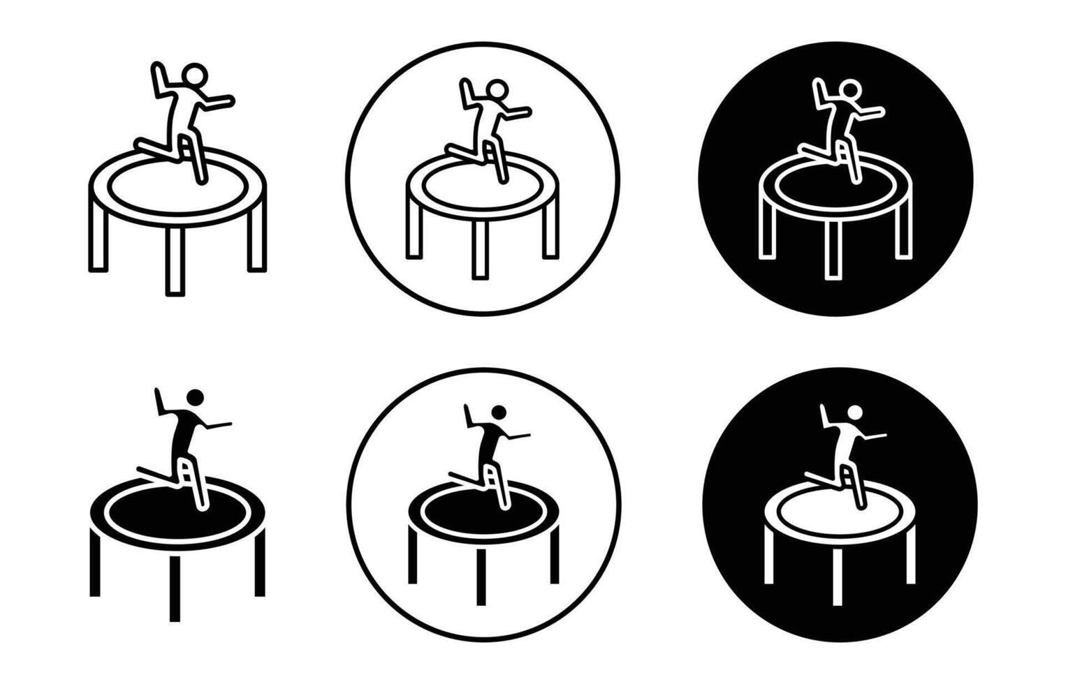 trampoline icon mark set symbol for web application vector