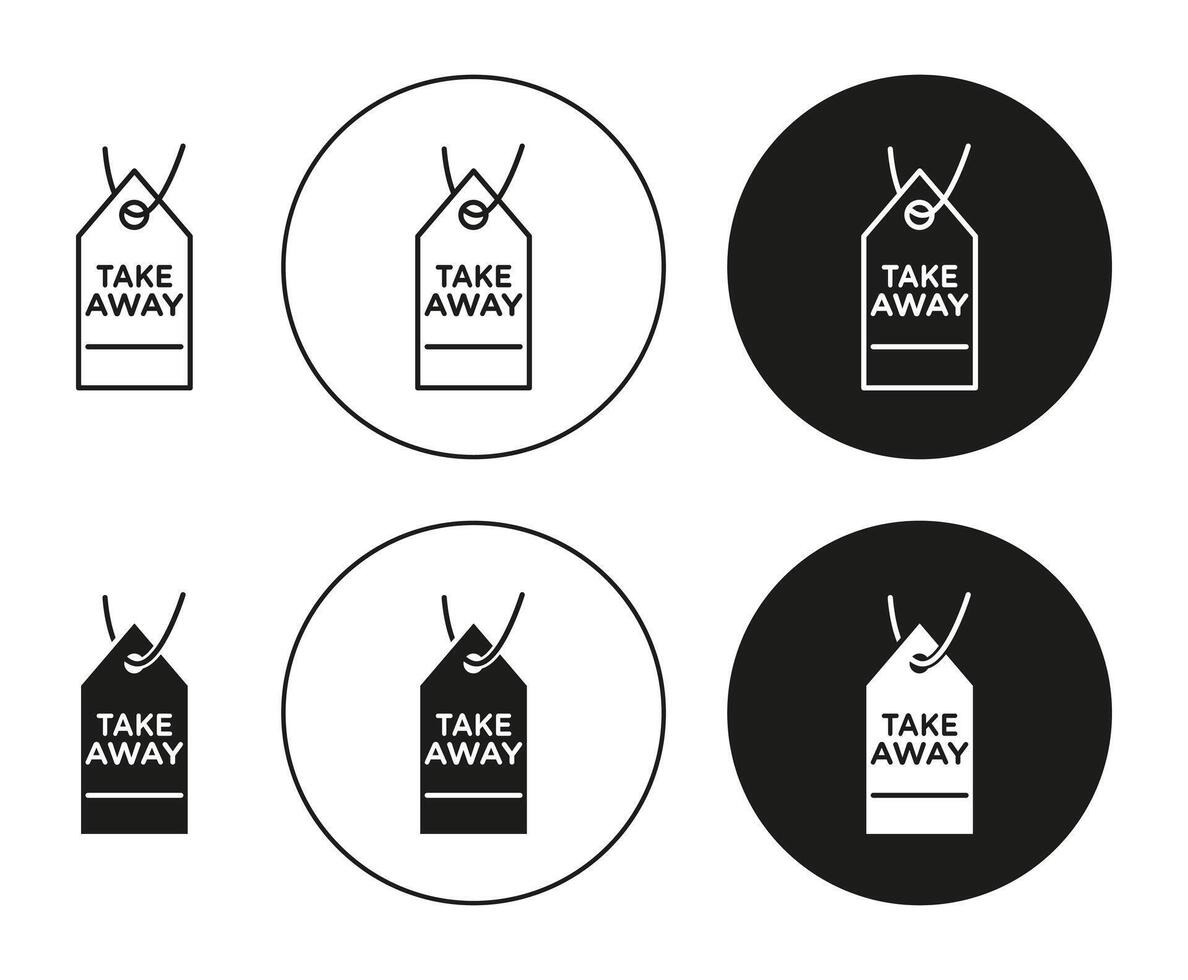Take away linear art icon set. Take away mark for web vector