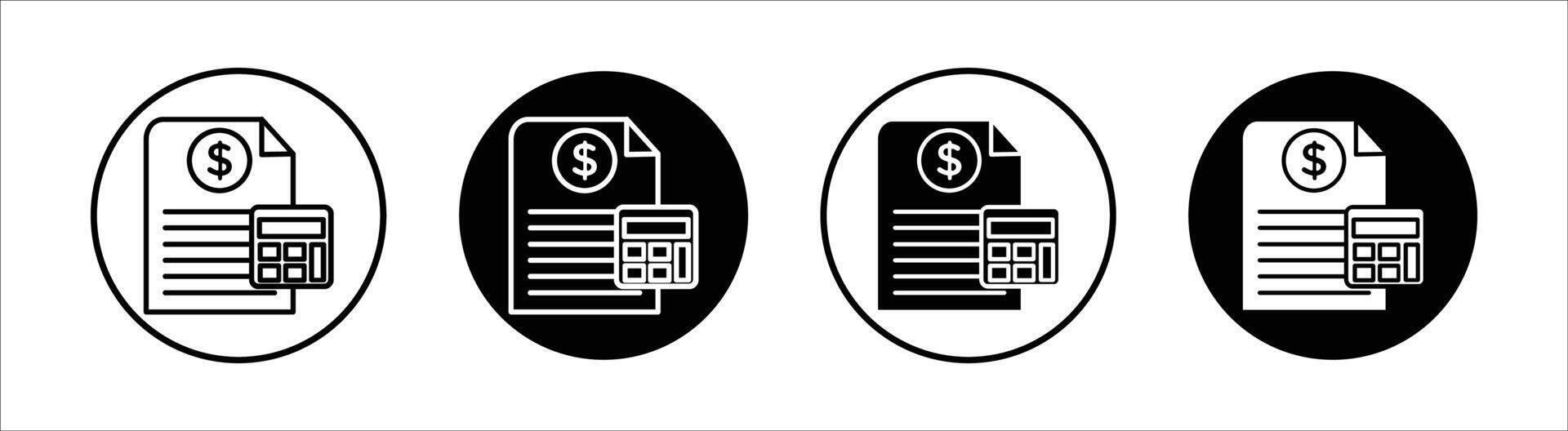 Budget flat line icon set. Budget Thin line illustration vector