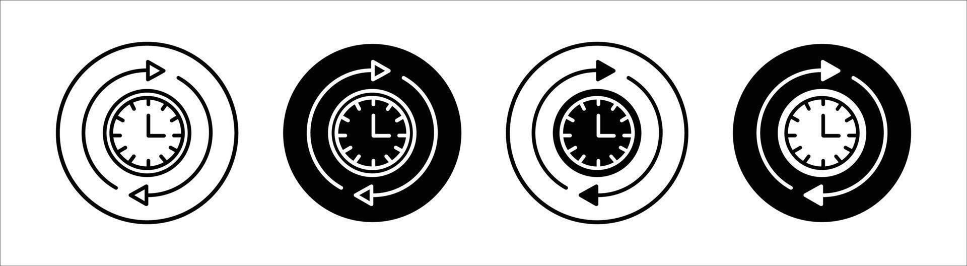 Change or update the date flat line icon set. Change or update the date Thin line illustration vector