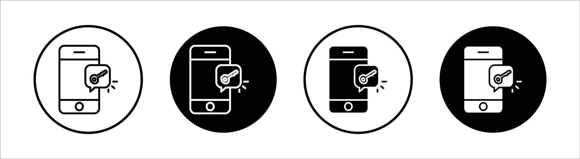 Activation code icon flat line icon set. Activation code iconThin line illustration vector