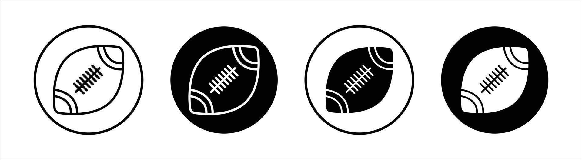 American Football ball flat line icon set. American Football ball Thin line illustration vector