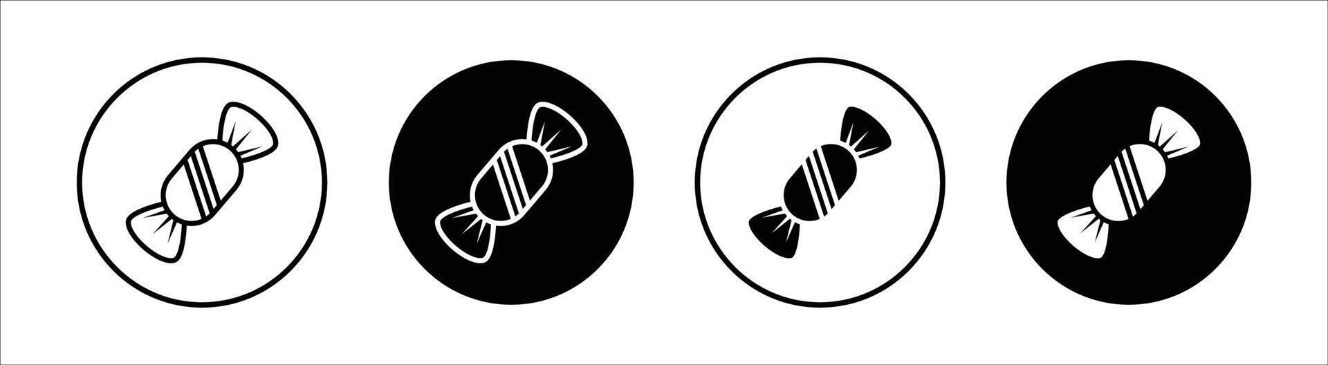 Candy flat line icon set. Candy Thin line illustration vector