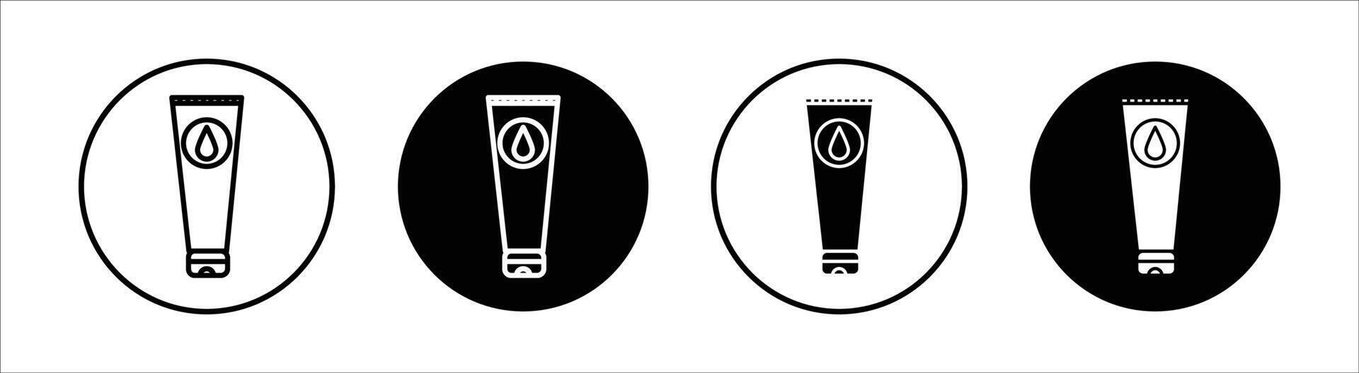 Cream tube flat line icon set. Cream tube Thin line illustration vector