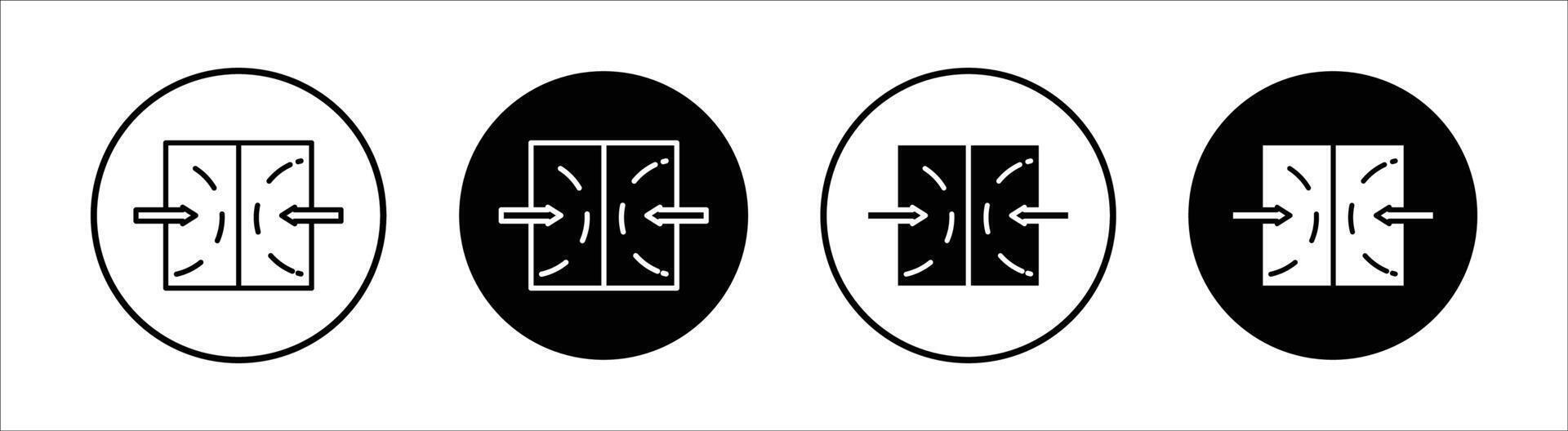 Elastic flat line icon set. Elastic Thin line illustration vector