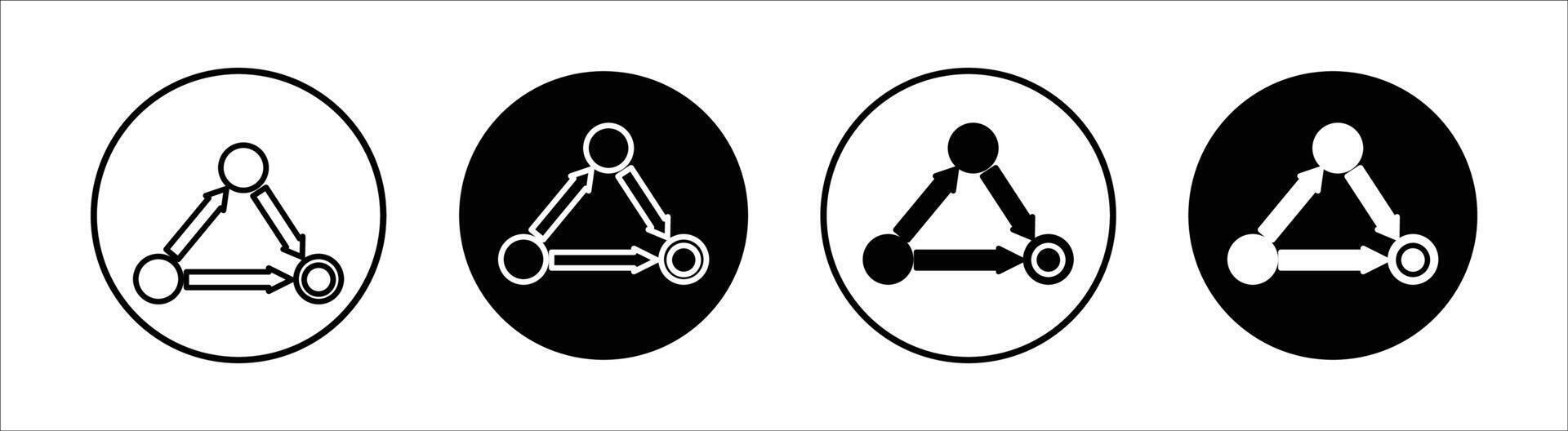 Dependency flat line icon set. Dependency Thin line illustration vector