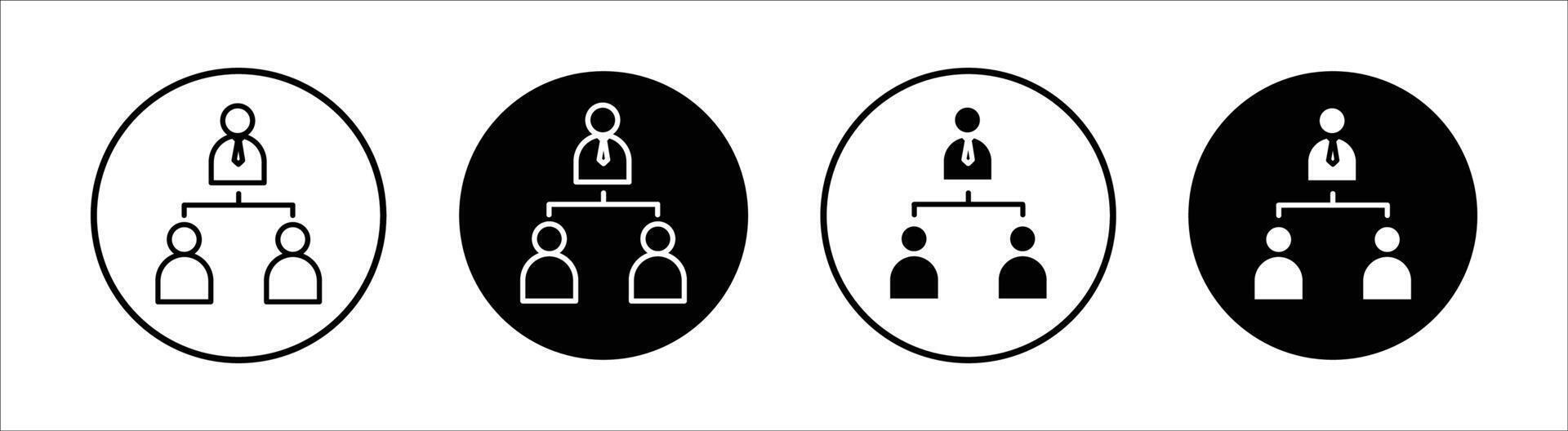 Department head flat line icon set. Department head Thin line illustration vector