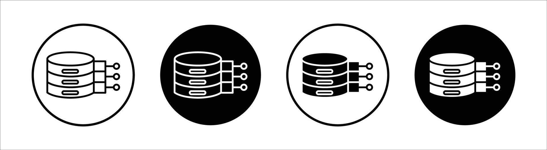 Data architecture flat line icon set. Data architecture Thin line illustration vector