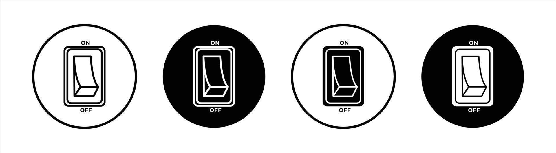 Electric switch flat line icon set. Electric switch Thin line illustration vector