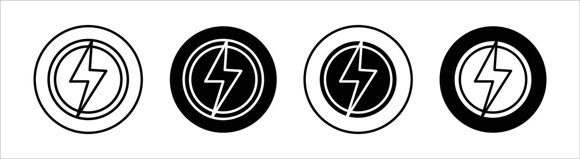 Electro flat line icon set. Electro Thin line illustration vector