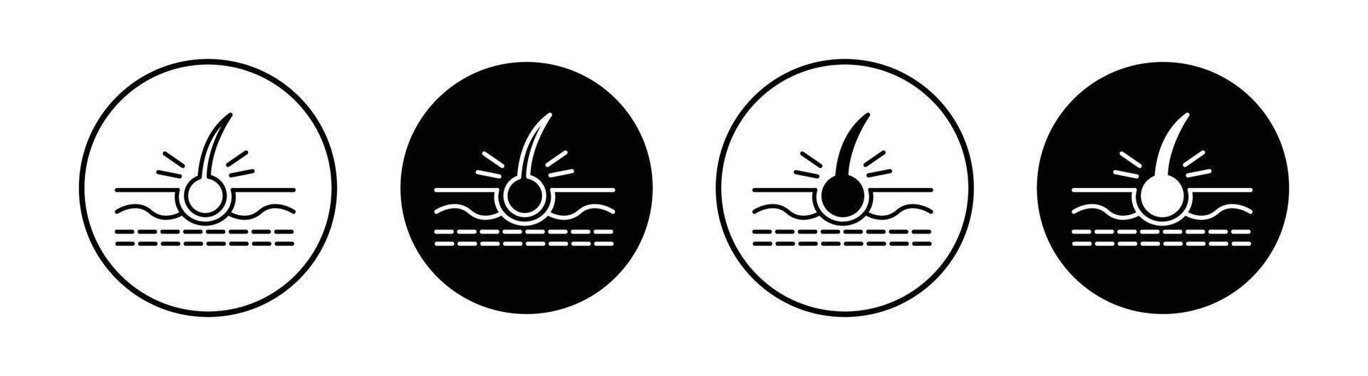 Epilation icon mark in filled style vector