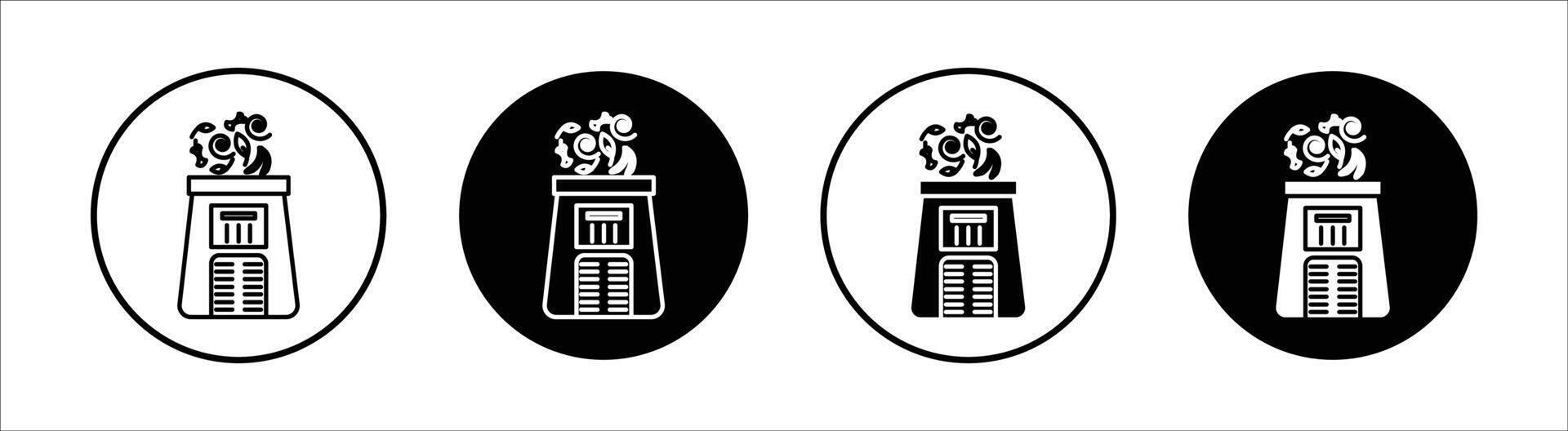 Composter flat line icon set. Composter Thin line illustration vector