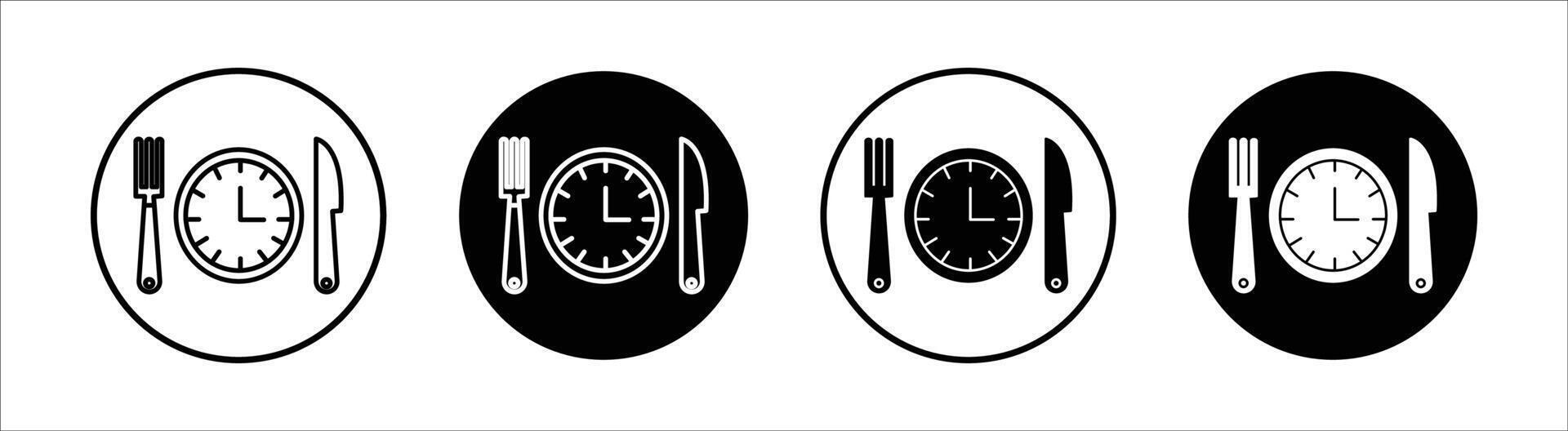 Intermittent fasting flat line icon set. Intermittent fasting Thin line illustration vector