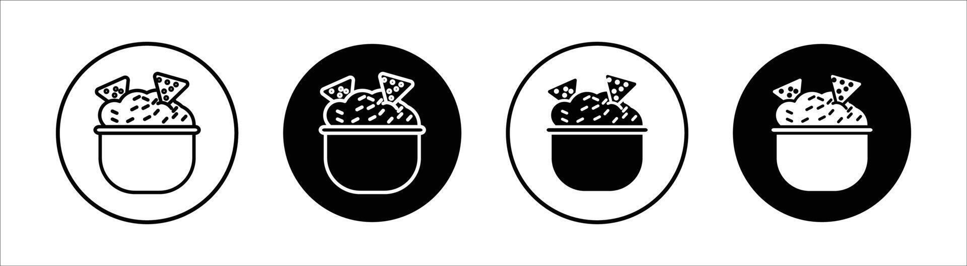 Guacamole flat line icon set. Guacamole Thin line illustration vector