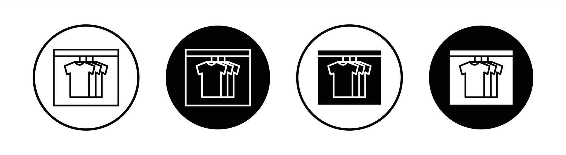 Garment flat line icon set. Garment Thin line illustration vector