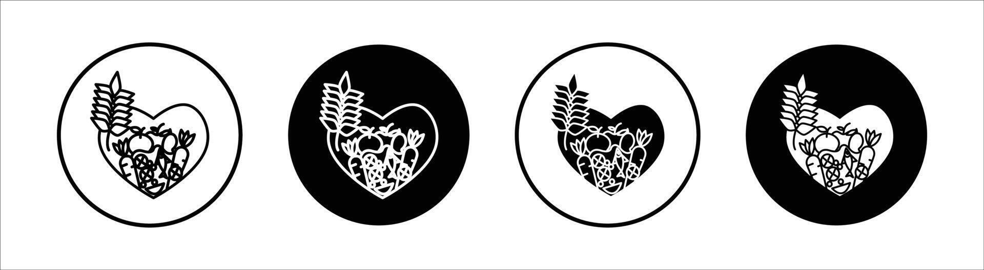 Healthy food flat line icon set. Healthy food Thin line illustration vector