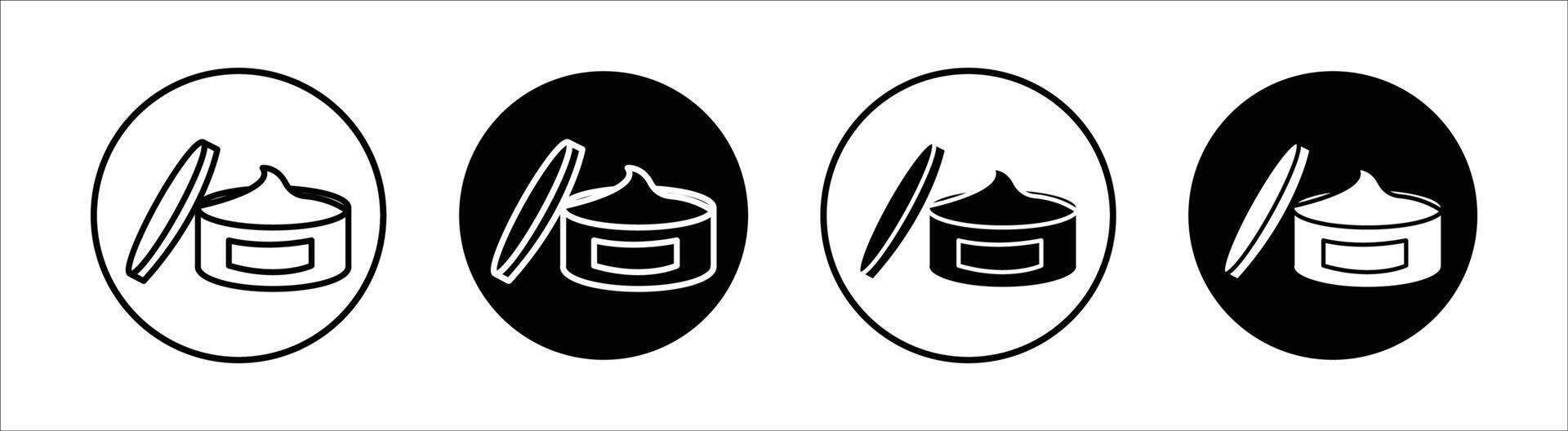 Facial cream flat line icon set. Facial cream Thin line illustration vector