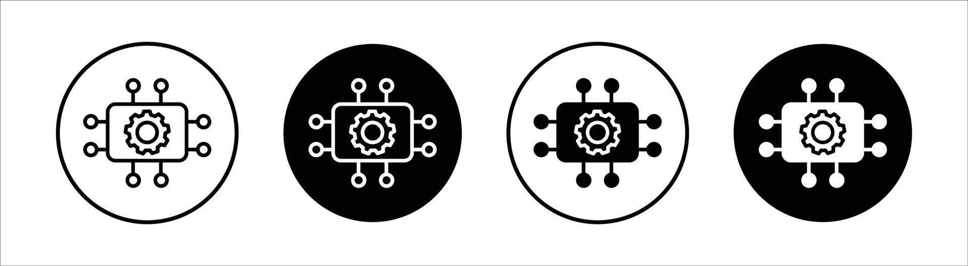 ICT flat line icon set. ICT Thin line illustration vector