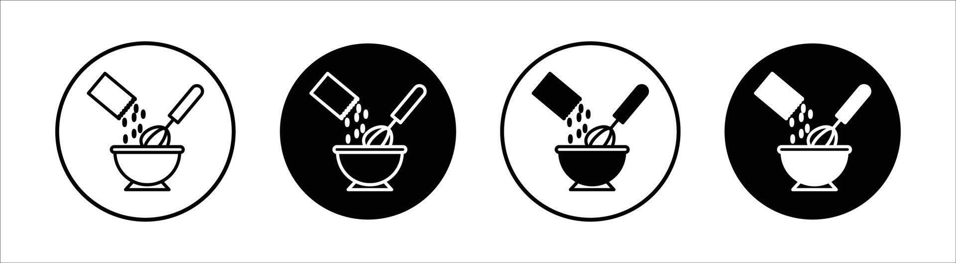 Ingredients mix flat line icon set. Ingredients mix Thin line illustration vector