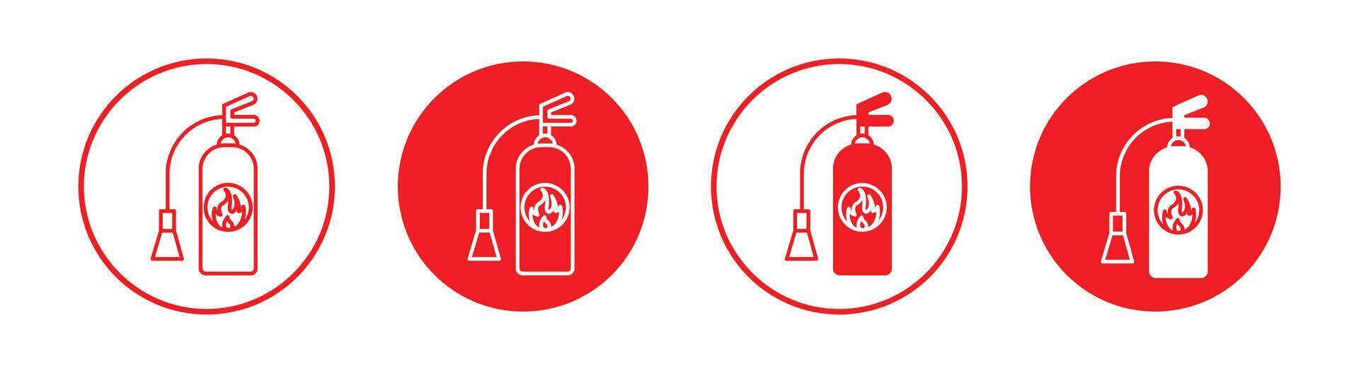 Fire extinguisher icon mark in filled style vector