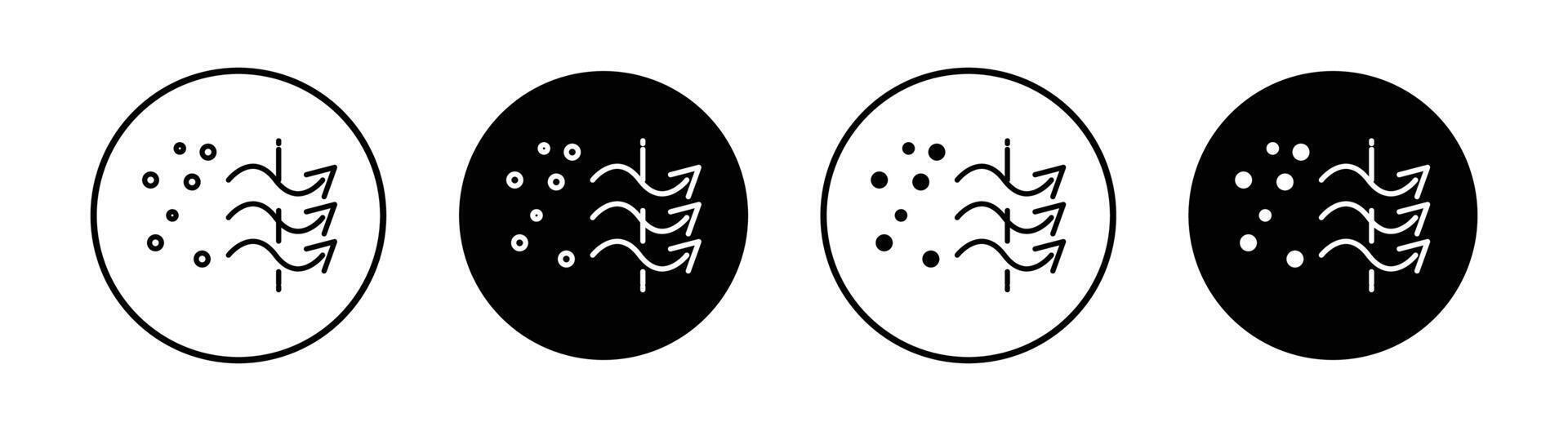Filtration air flat line icon set. Filtration air Thin line illustration vector