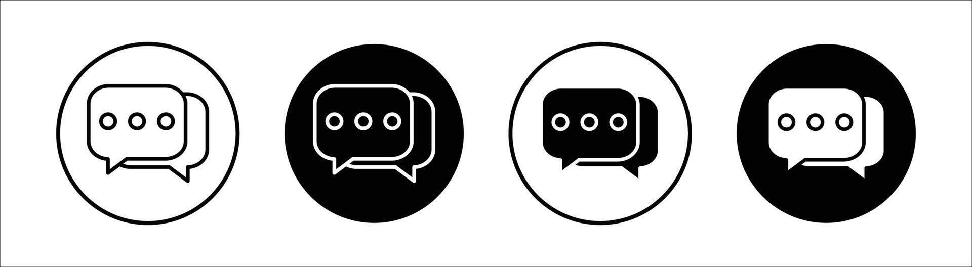 Messaging flat line icon set. Messaging Thin line illustration vector