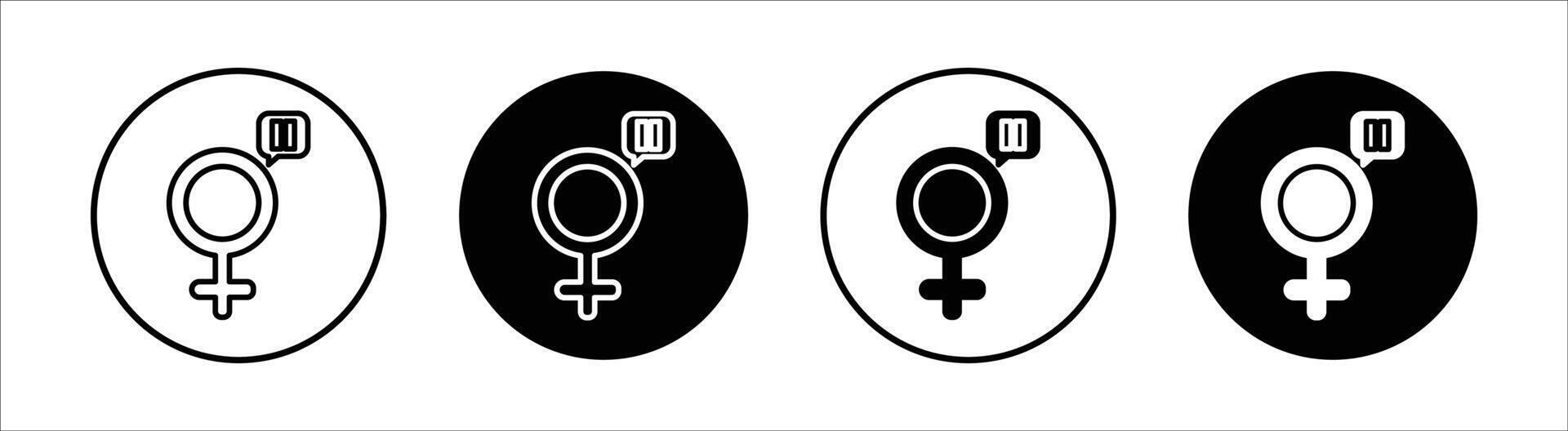 Menopause flat line icon set. Menopause Thin line illustration vector