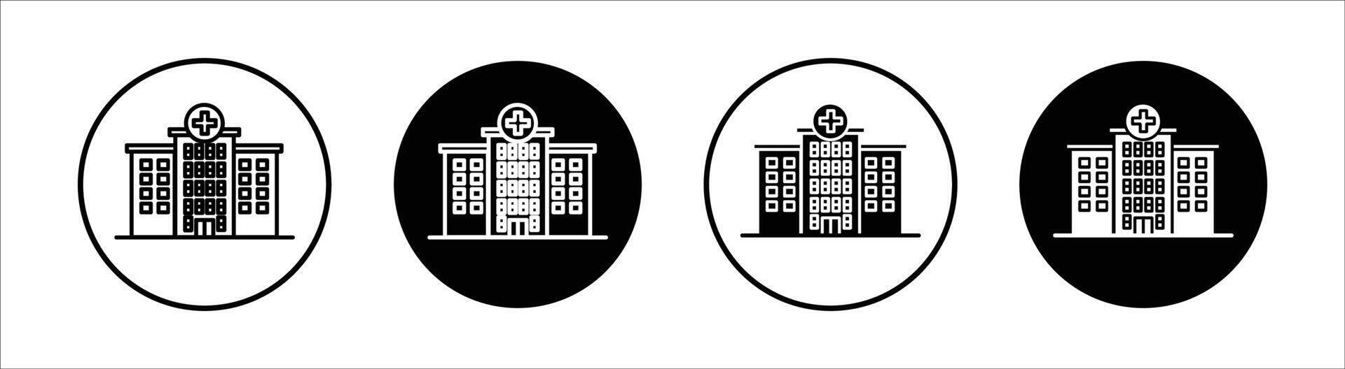 Medical center flat line icon set. Medical center Thin line illustration vector