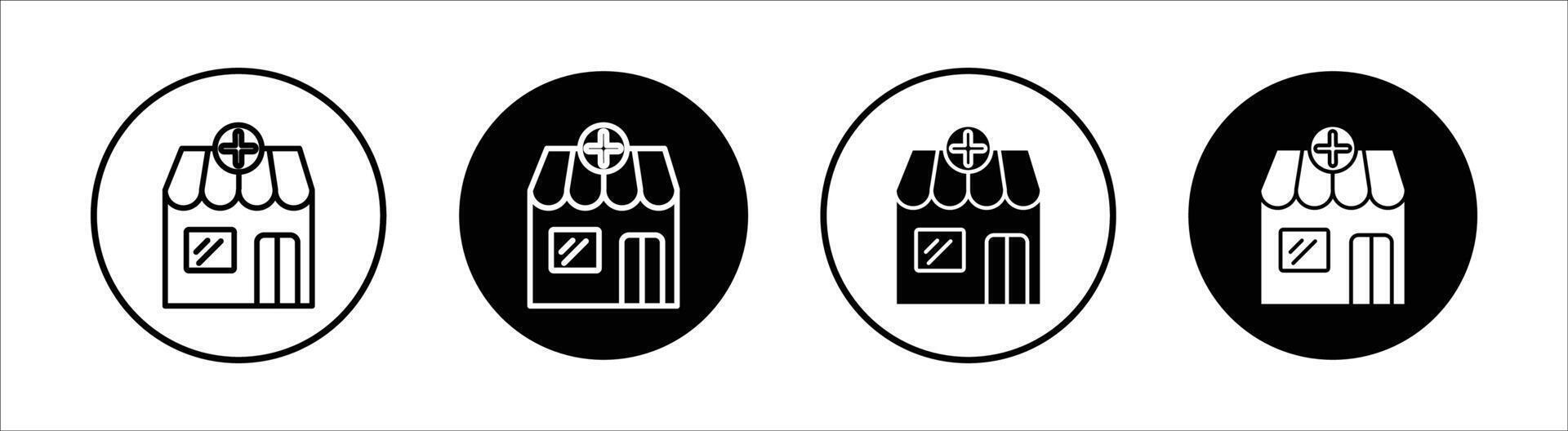 Pharmacy icon set vector