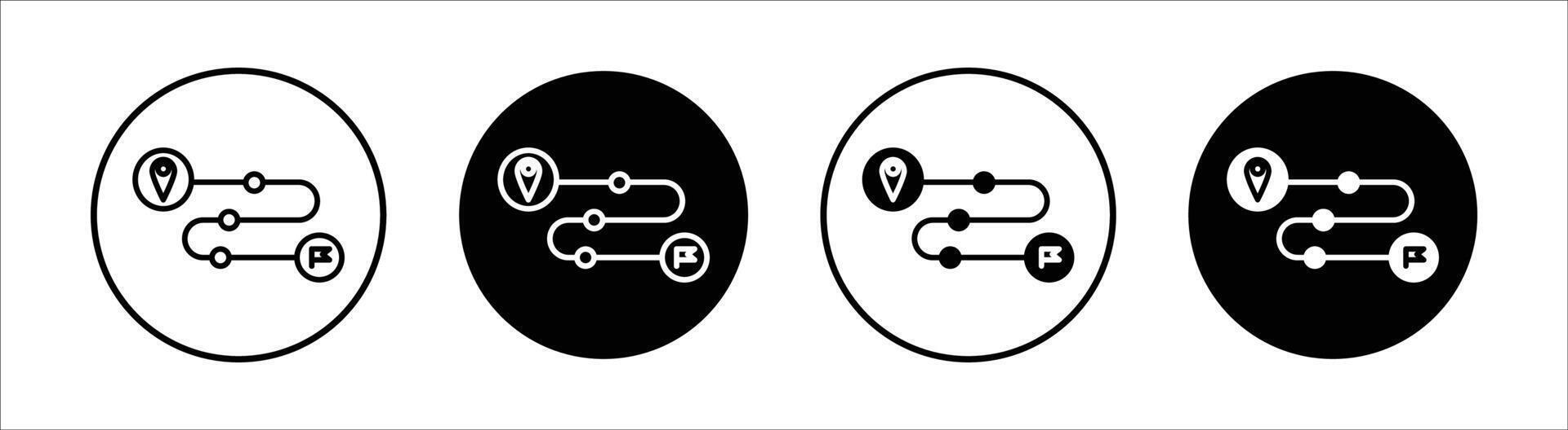 Roadmap icon set vector