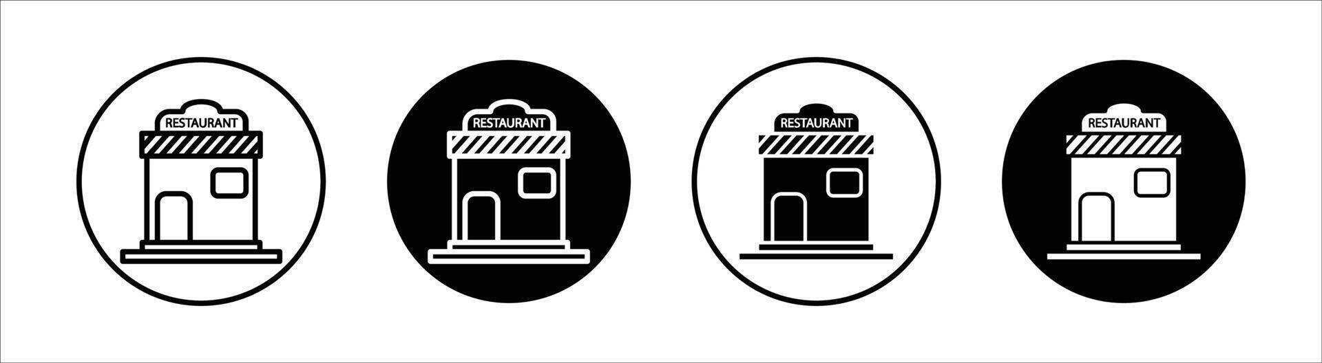 Restaurant flat line icon set. Restaurant Thin line illustration vector