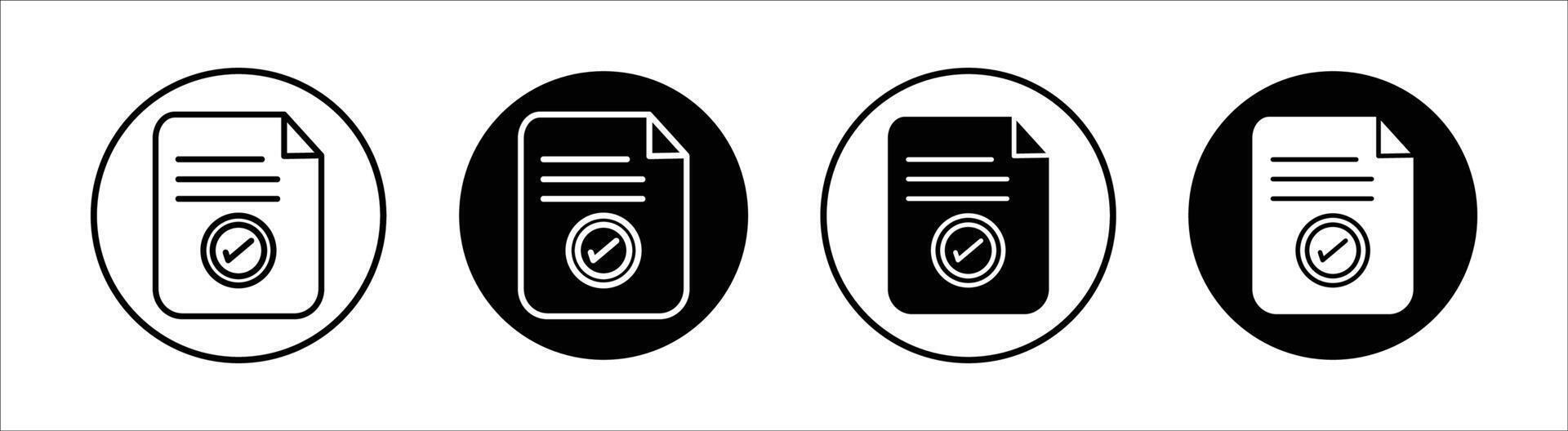 Permit flat line icon set. Permit Thin line illustration vector