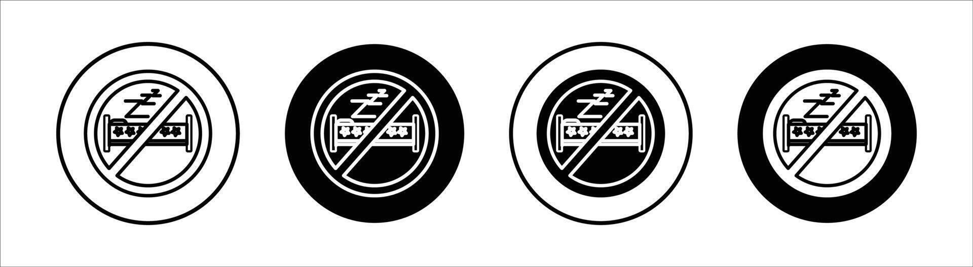 Sleep deprivation flat line icon set. Sleep deprivation Thin line illustration vector