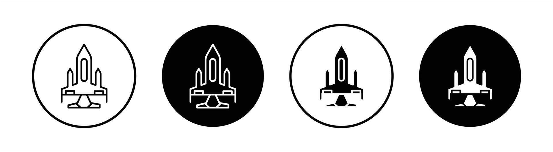 Stealth plane flat line icon set. Stealth plane Thin line illustration vector
