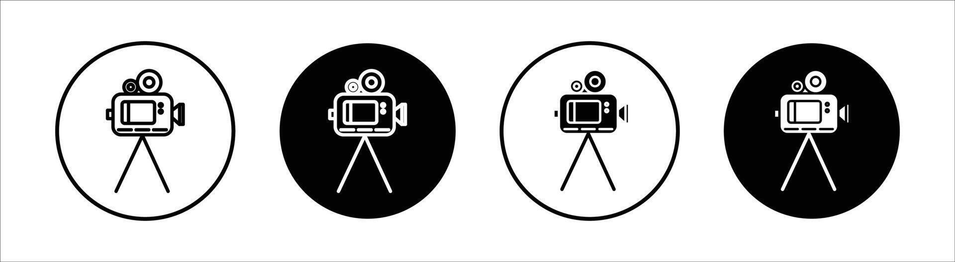 camera icon set vector