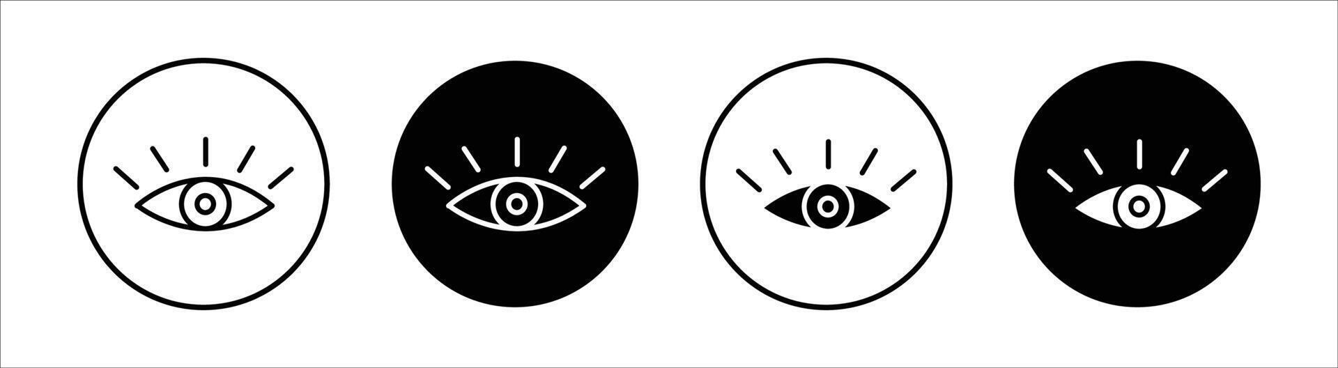 Visible flat line icon set. Visible Thin line illustration vector