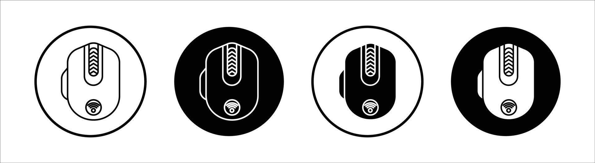 Wireless mouse flat line icon set. Wireless mouse Thin line illustration vector