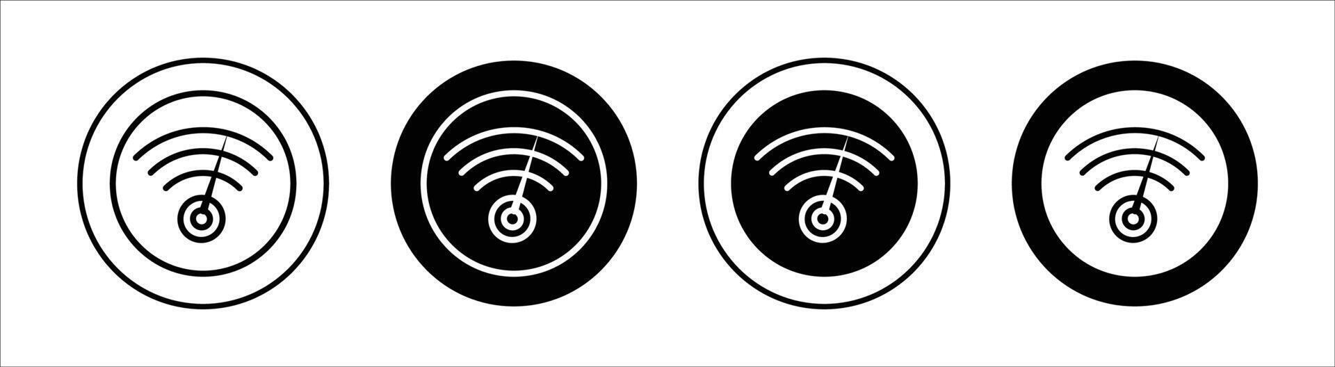 Wifi speed flat line icon set. Wifi speed Thin line illustration vector