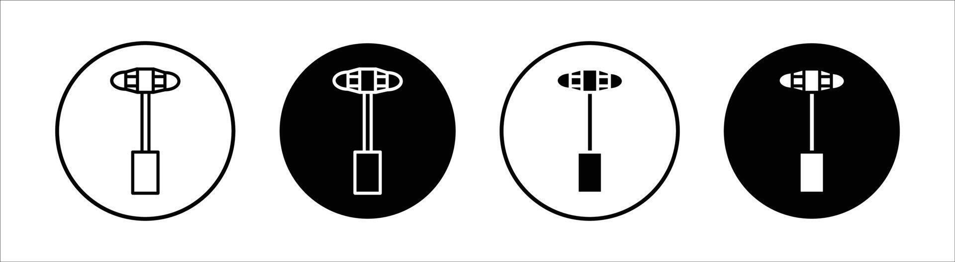 Welding chipping hammer flat line icon set. Welding chipping hammer Thin line illustration vector