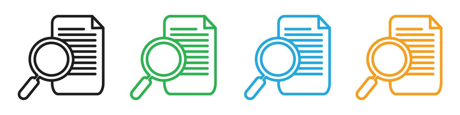 Case studies icon mark in filled style vector