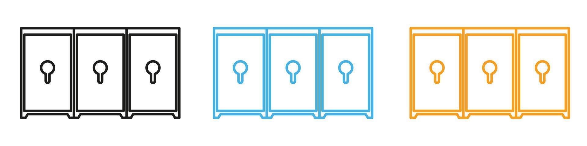 Banking locker icon depicting financial security and storage, suitable for banks, safes, and financial institutions vector