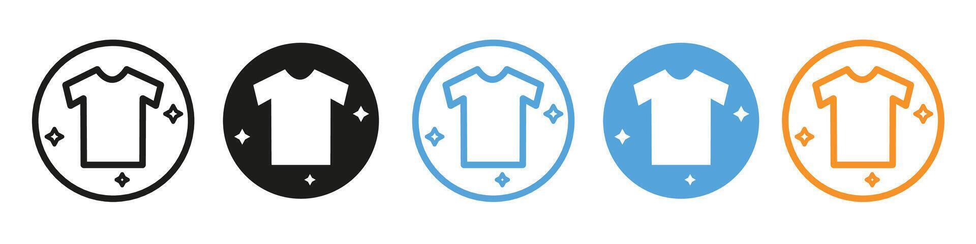 Fresh and clean clothing icon for depicting spotless laundry and apparel vector