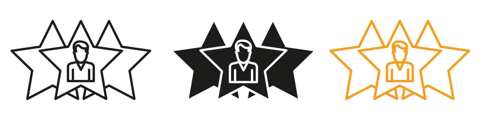 Best employee icon illustrating top performance and recognition, ideal for HR departments and employee awards vector