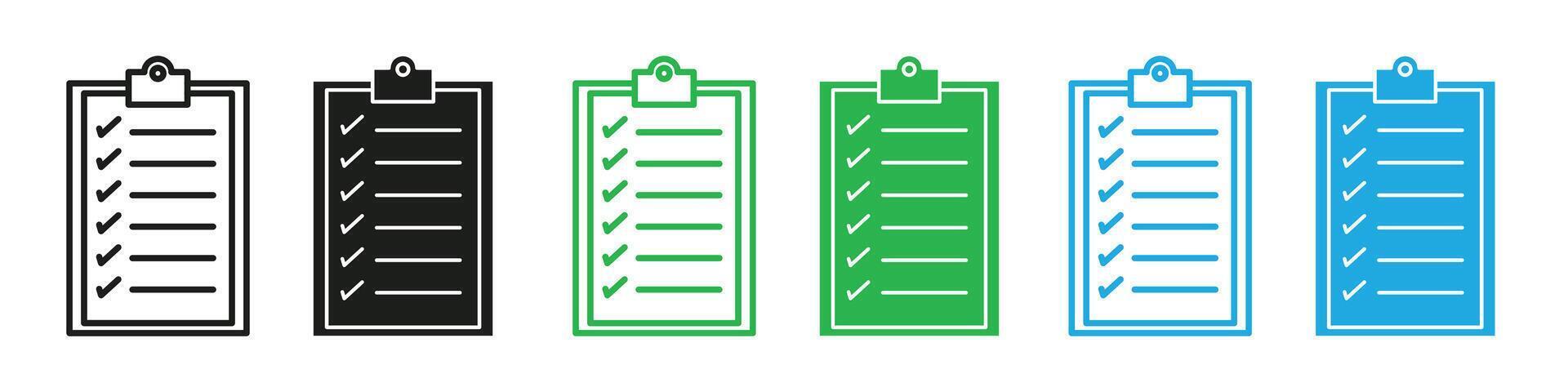 Clipboard icon mark in filled style vector
