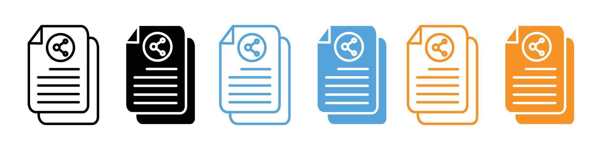 Web File Sharing Button Icon for Social Media and Marketing vector