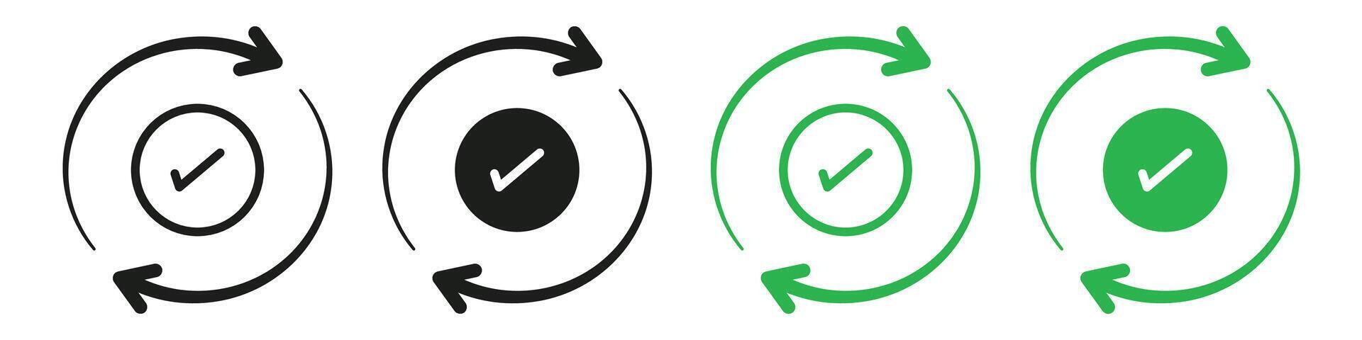 Safety Assurance Tick Mark Icon Representing Confirmation and Security Guarantees vector