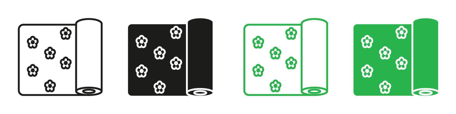 Fabric icon mark in filled style vector