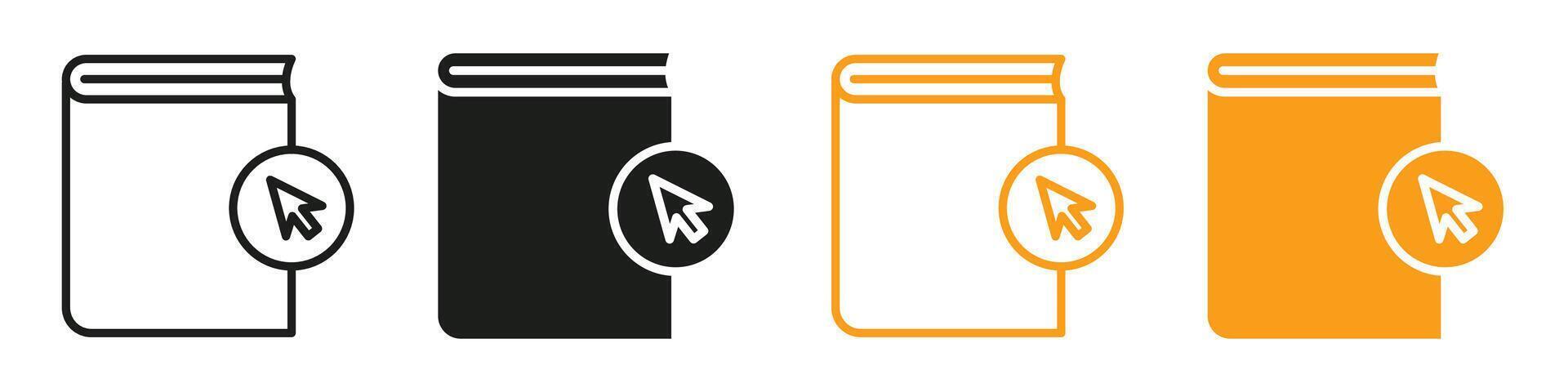 Ebook icon mark in filled style vector