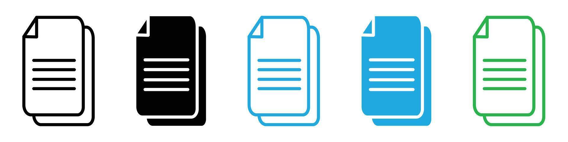 Document icon mark in filled style vector