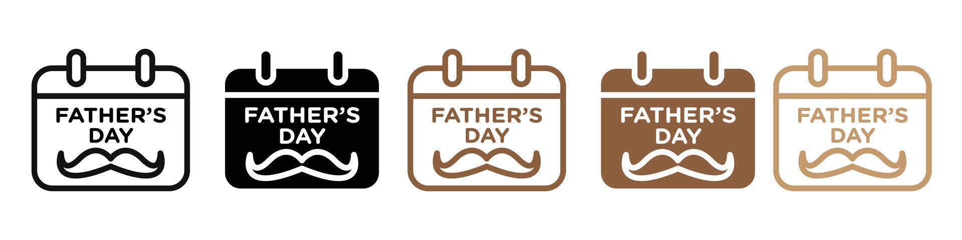 Calendar Icon for Fathers Day Celebrating Paternal Bonds and Events vector